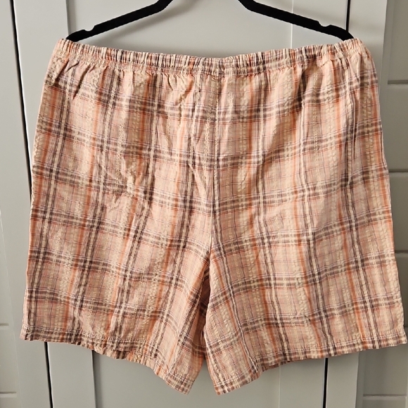 Northern Reflections VILLAGER Plaid Women's Shorts in Cream&Brown Sz.L Waist 18 - Picture 6 of 6